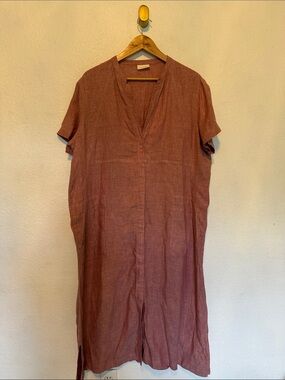 Perfect Poetry linen pink dress 14